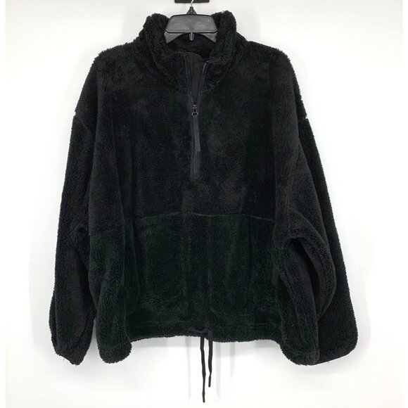 All In Motion Pullover Black 1/2 Zip High Pile Fleece NWT - Picture 2 of 9